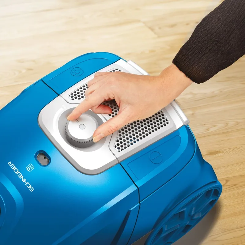 Schneider - SCVC4258BL – Bleu – Aspirateur traîneau avec sac – 800W – 2,5L – Filtre HEPA - miniature 3 - Zenkaa
