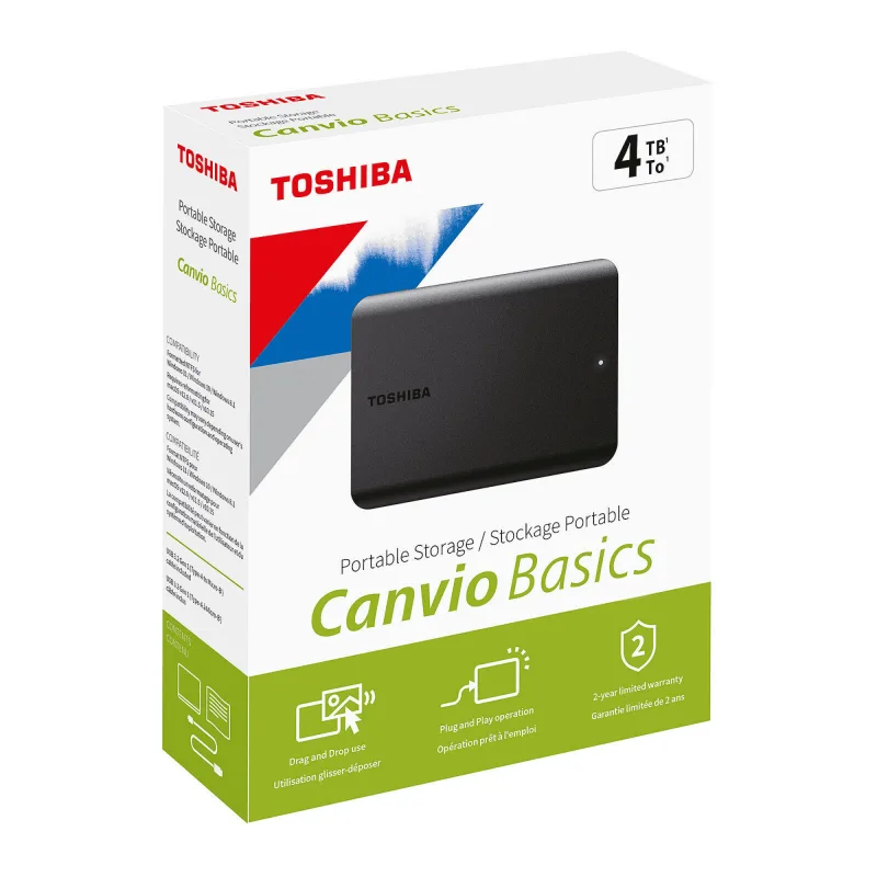 Toshiba - HDTB540EK3CA - Noir - Disque dur externe 2.5" - 4 To - USB 3.2 - miniature 6 - Zenkaa