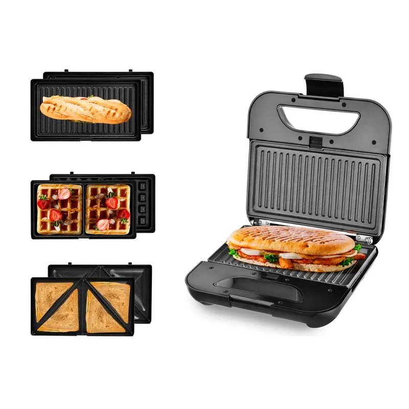 Kitchencook - MISTER K - Sandwich Maker 3 en 1 inox 800W - miniature 3 - Zenkaa