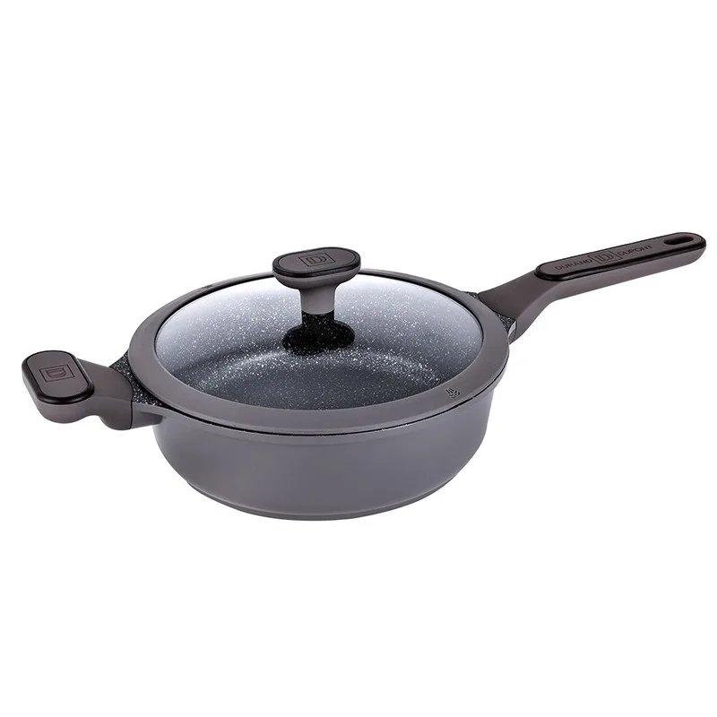 Sauteuse 28 Cm En Fonte D'aluminium Avec Couvercle SYCAMORE ST28TFI - miniature 3 - Zenkaa