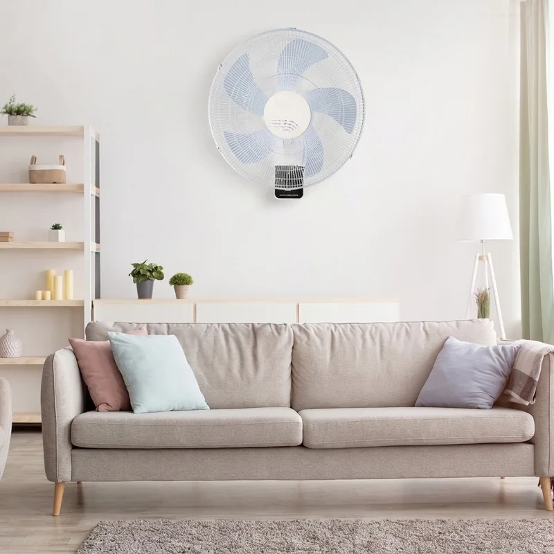 Ventilateur mural blanc 45 cm - Télécommande - 3 vitesses et 3 modes - miniature 5 - Zenkaa