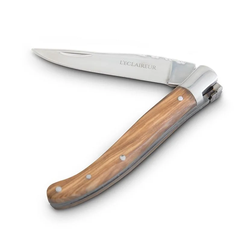 Couteau De Poche Le Dandy By L'éclaireur Bois Olivier - miniature 2 - Zenkaa