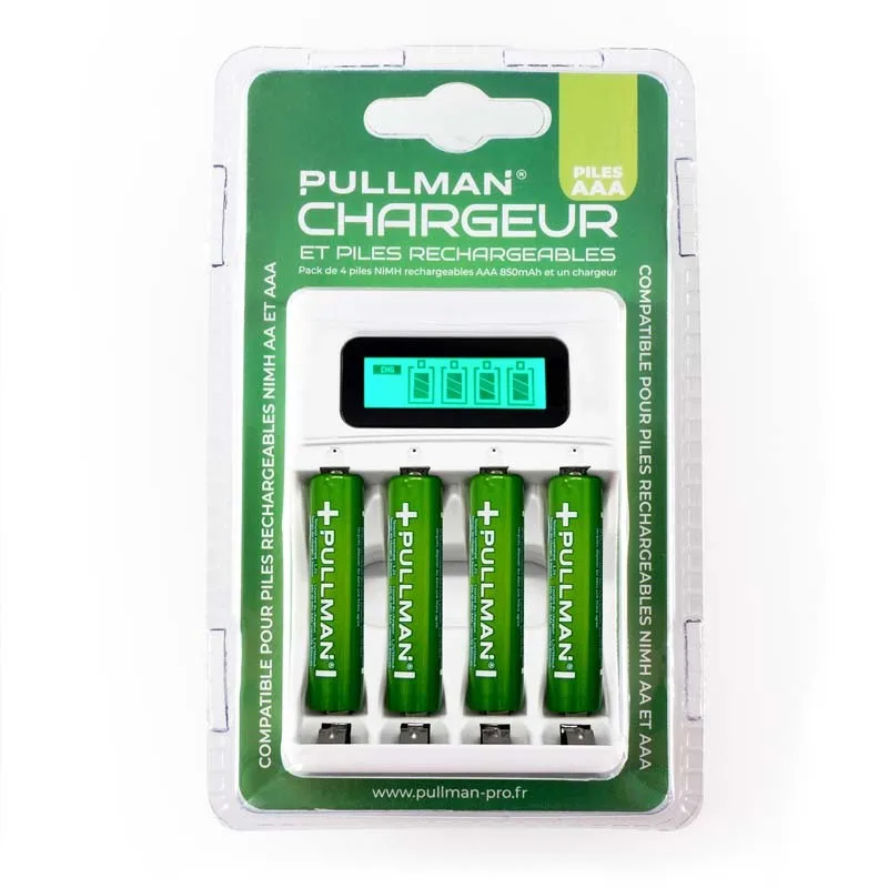 PILES RECHARGEABLES ET CHARGEUR DE PILES POWERSET AAA PULLMAN - miniature 2 - Zenkaa