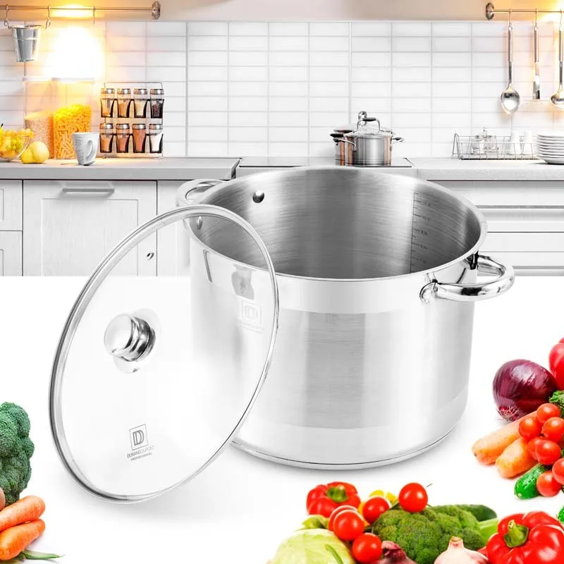 TRAITEUR EN ACIER INOXYDABLE 28CM AVEC COUVERCLE CATERING TT28TFI DE DURAND DUPONT - miniature 3 - Zenkaa