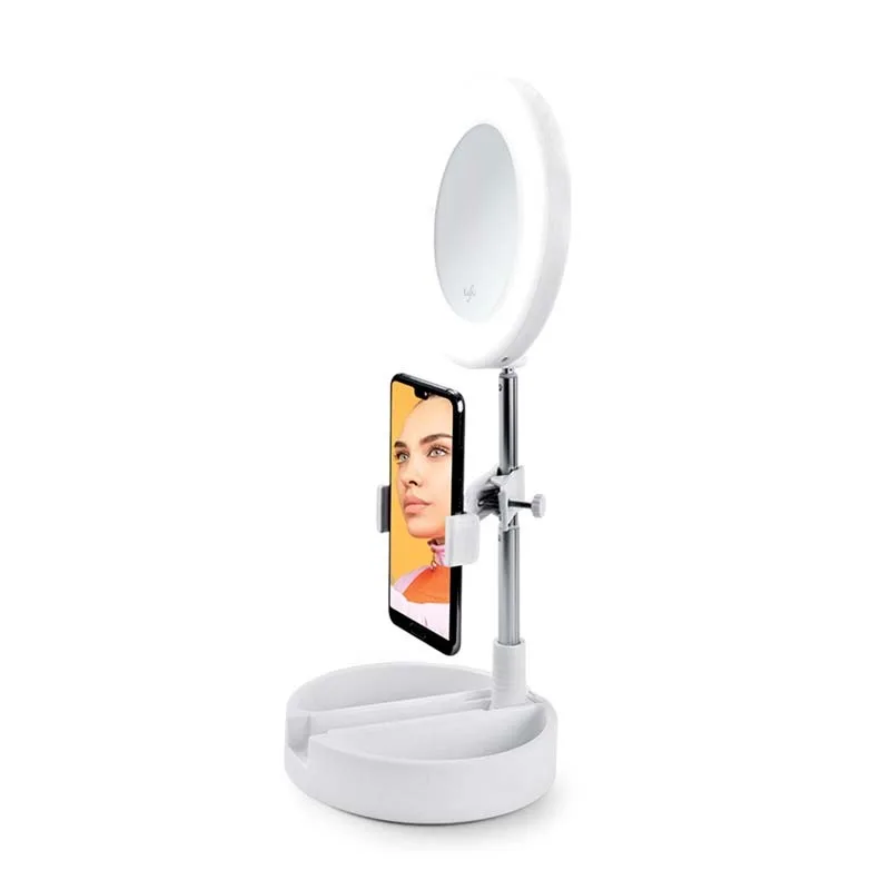 MIROIR SELFIE AVEC LED YOGHI - Zenkaa