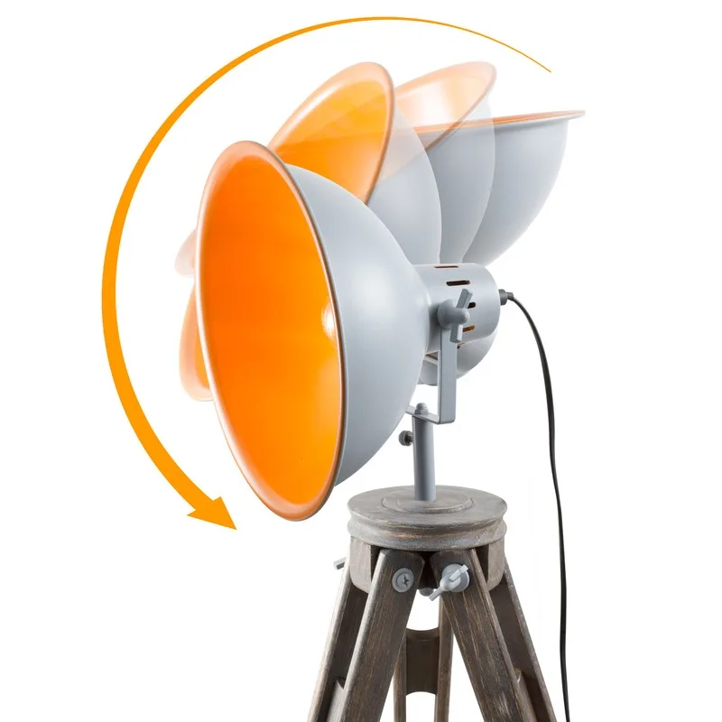 Lampadaire 145cm Bois Et Métal Model FACTORY Mac-Andrews - miniature 2 - Zenkaa