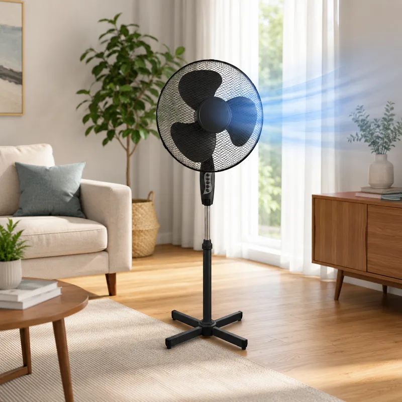 Ventilateur sur pied 3 vitesses Silencieux 50W - miniature 2 - Zenkaa