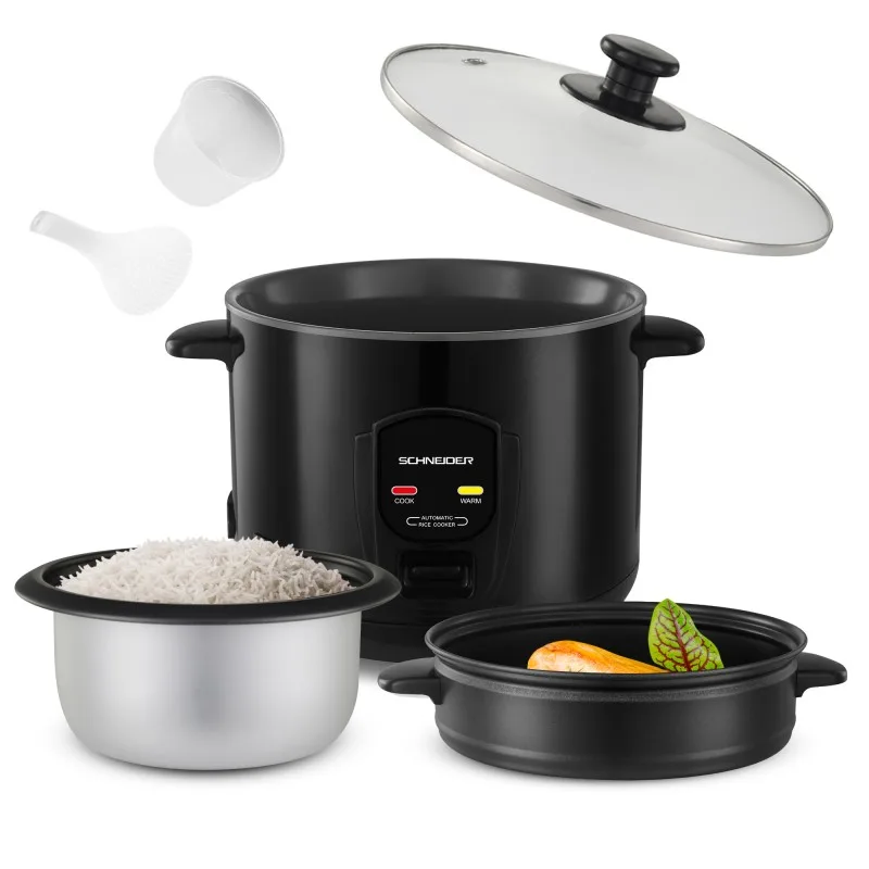 Schneider - Cuiseur à riz SOUFFLE DE RIZ - 700 W 1,8 L - Panier vapeur - miniature 4 - Zenkaa