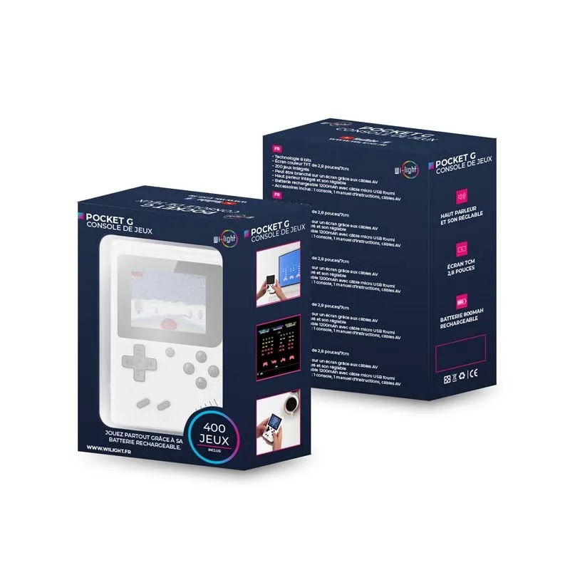 Wi-Light - POCKET G - Console de jeux portable - 400 jeux intégrés - Écran 2,8 - Rechargeable - miniature 9 - Zenkaa