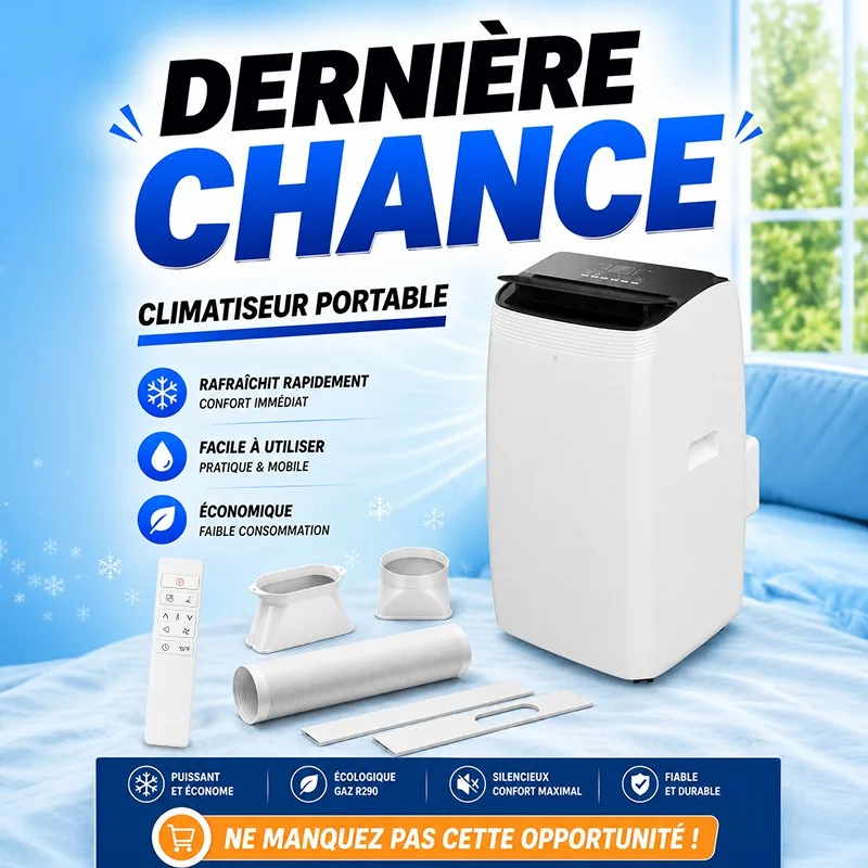 Climatiseur mobile réversible 12 000 BTU - 3500W - miniature 2 - Zenkaa