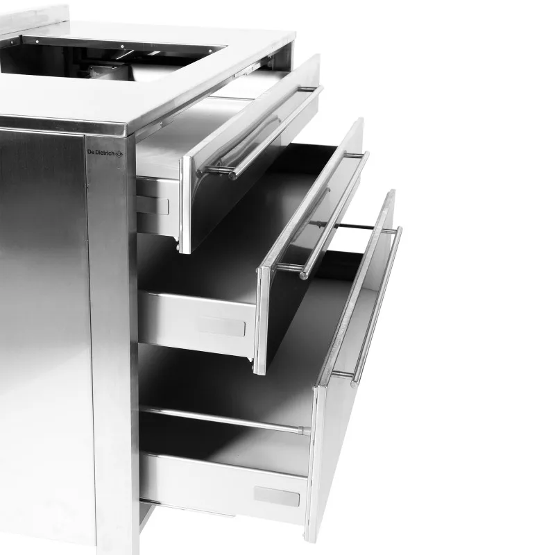 Table encastrable pour plaque de cuisson avec tiroirs 2CX5 DE DIETRICH - miniature 2 - Zenkaa