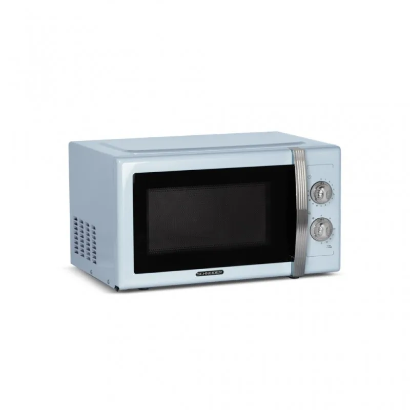 Schneider - SMW23VMBL - Bleu - Micro-ondes gril vintage 23 L - 800 W - Gril 1000 W - miniature 4 - Zenkaa