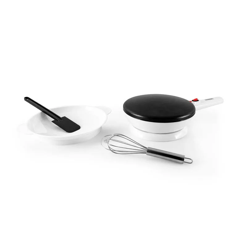 Kitchencook - Crêpière électrique sans fil - 20cm de diamètre - 800W - Cuisson rapide - Revêtement antiadhésif téflon - Blanc - miniature 6 - Zenkaa
