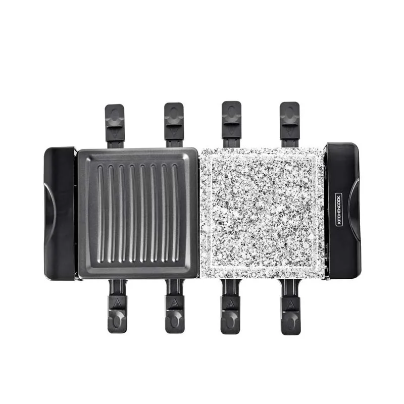 RACLETTE 8 PERSONNES AVEC PLAQUES À GRILL ET GRANIT ANTI ADHÉSIVES RC ALPES KITCHENCOOK - miniature 6 - Zenkaa