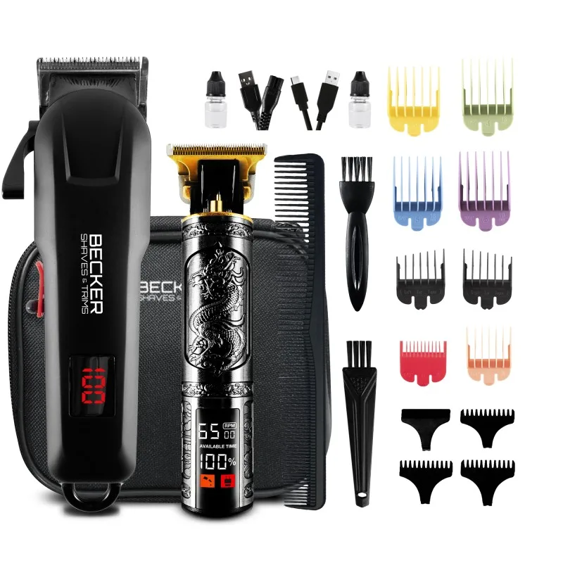 Kit 2 tondeuses Barbe et Cheveux Homme Sans Fil avec trousse de voyage Strim XP Becker - miniature 2 - Zenkaa