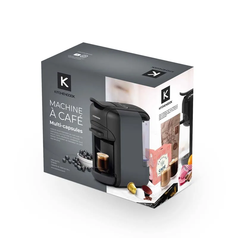 MACHINE À CAFÉ MULTI DOSETTES & CAFÉ MOULU – MULTI GREY KITCHENCOOK - miniature 6 - Zenkaa