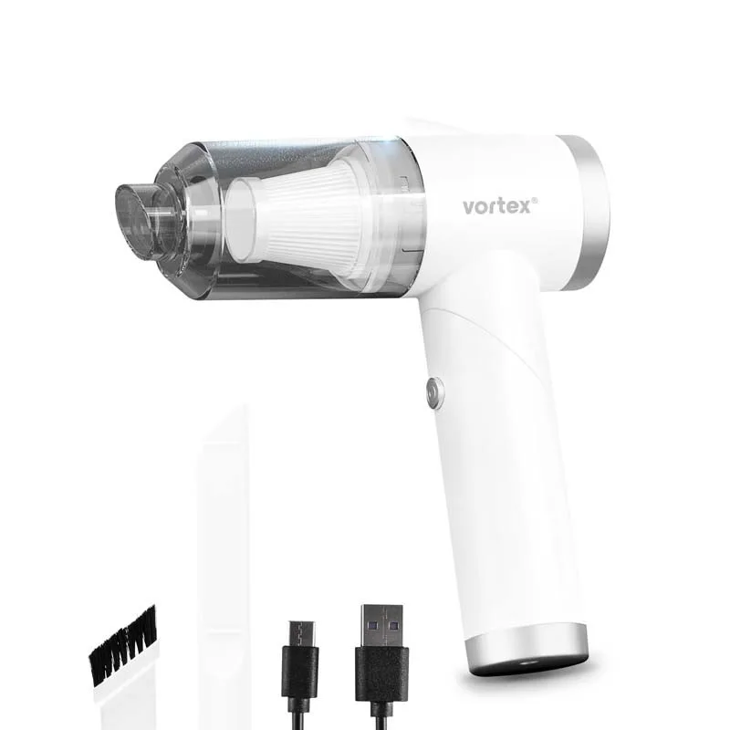 Vortex - CRC90 White - Aspirateur à main sans fil pliable avec LED et accessoires - miniature 2 - Zenkaa