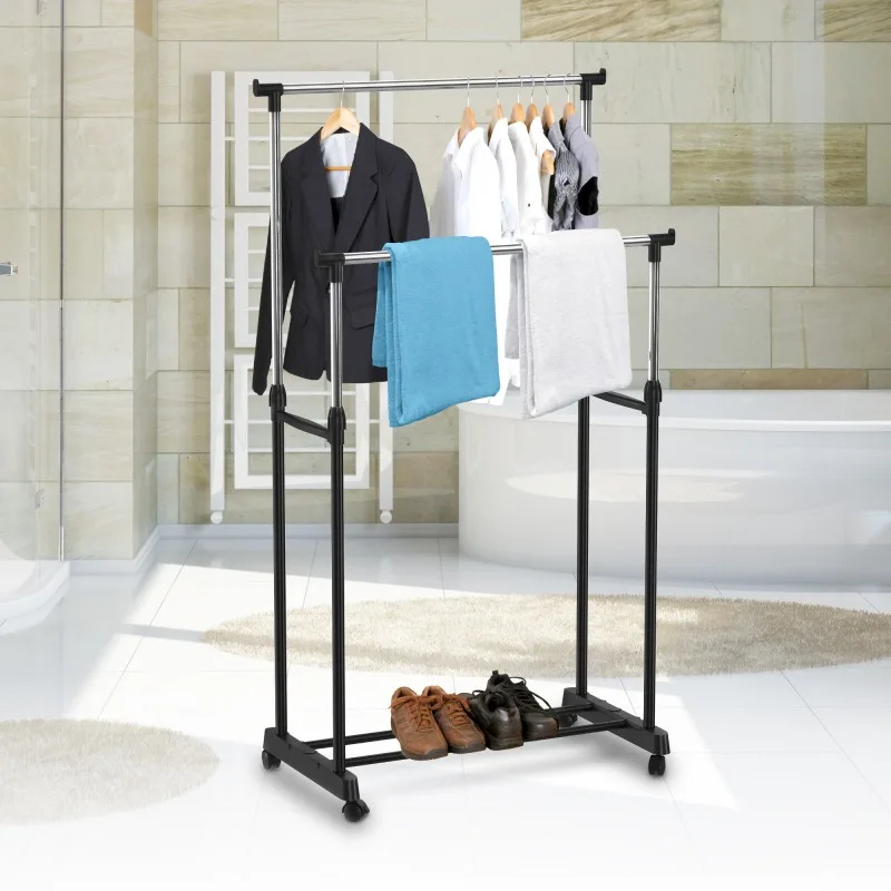 Portant à vêtements extensible 2 barres BIG_DRESS GARNIER - miniature 2 - Zenkaa