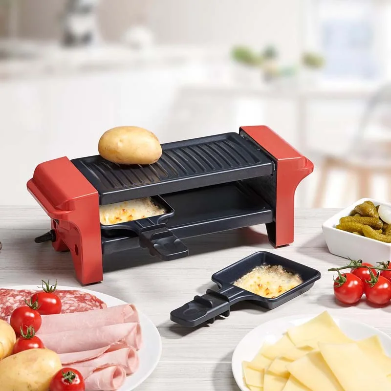 Kitchencook - RC_RIGI - Rouge - Raclette Grill 2 personnes - 350 W - miniature 2 - Zenkaa