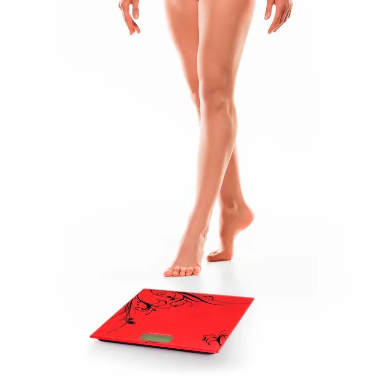 Pèse personne extra slim écran digital PEARL2 rouge Harper - miniature 4 - Zenkaa