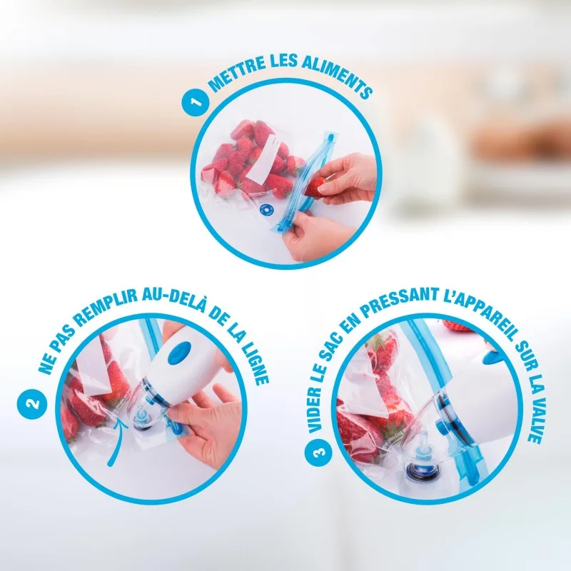 Machine sous vide avec 5 sacs réutilisables SEALY Conservair - miniature 2 - Zenkaa
