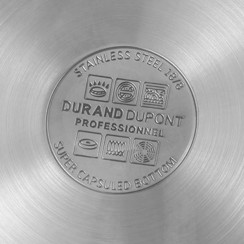 TRAITEUR EN ACIER INOXYDABLE 28CM AVEC COUVERCLE CATERING TT28TFI DE DURAND DUPONT - miniature 6 - Zenkaa