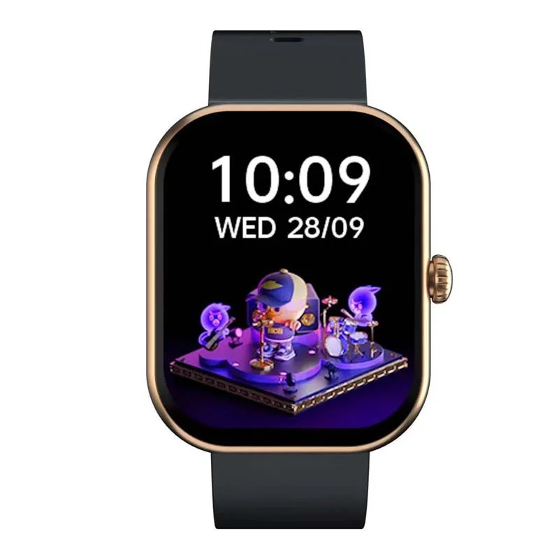MONTRE CONNECTÉE CADRAN GOLD 2 BRACELETS SILICONE NOIR ET BEIGE INWATCH II GOLD ICONIC - miniature 4 - Zenkaa