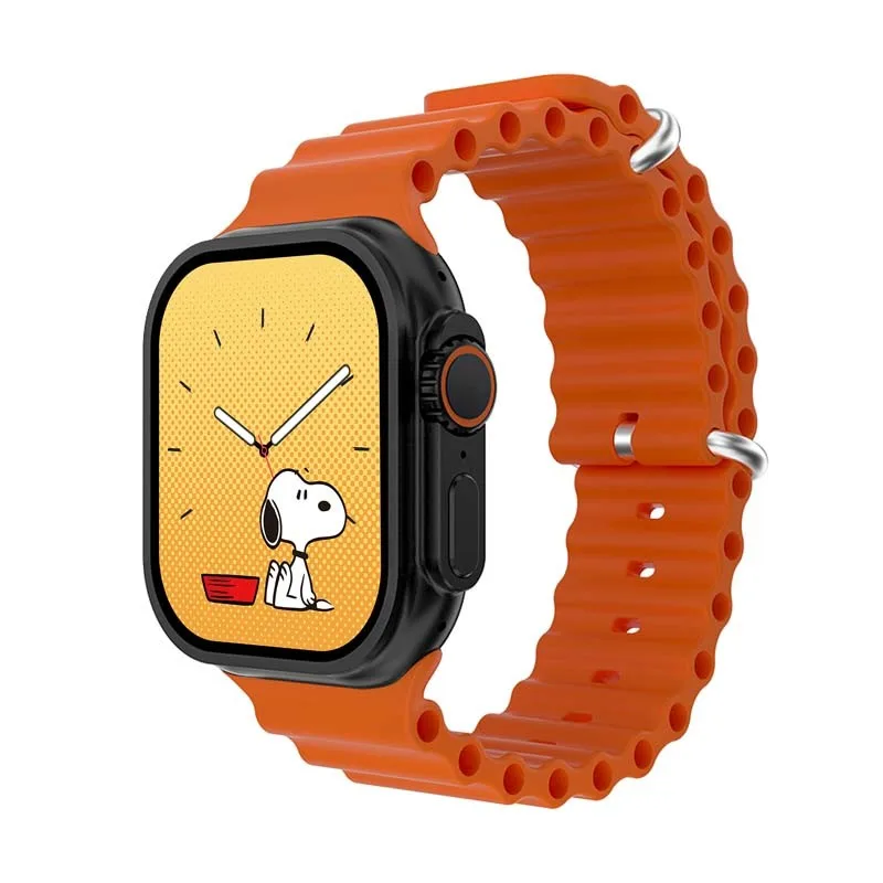 MONTRE CONNECTÉE CADRAN NOIR 2 BRACELETS SILICONE NOIR ET ORANGE INWATCH I BLACK ICONIC - miniature 5 - Zenkaa
