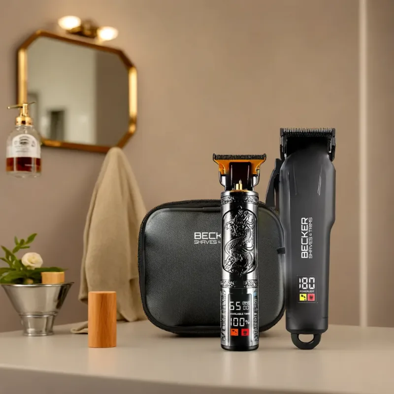 Kit 2 tondeuses Barbe et Cheveux Homme Sans Fil avec trousse de voyage Strim XP Becker - miniature 7 - Zenkaa