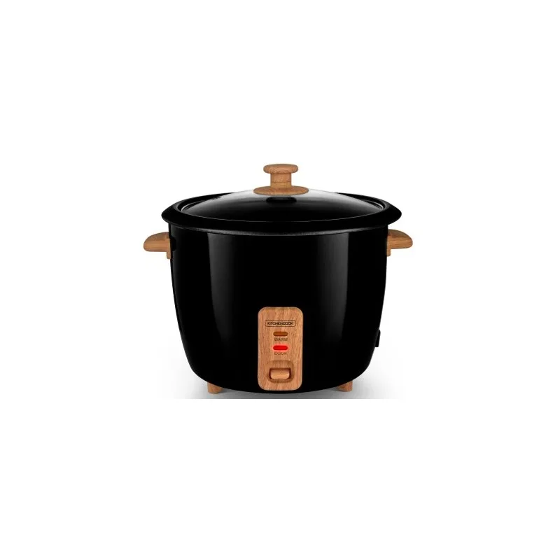 Kitchencook - Cuiseur à riz JAPAN WOOD BLACK - 400 W 1 L - Cuillère et verre mesureur - miniature 3 - Zenkaa