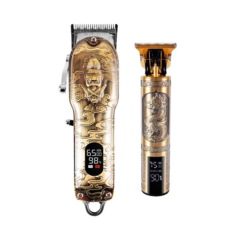 Kit 2 tondeuses sans fil cheveux et barbe avec écran LED, 7 sabots et trousse de voyage - Twinbarber Becker - miniature 2 - Zenkaa
