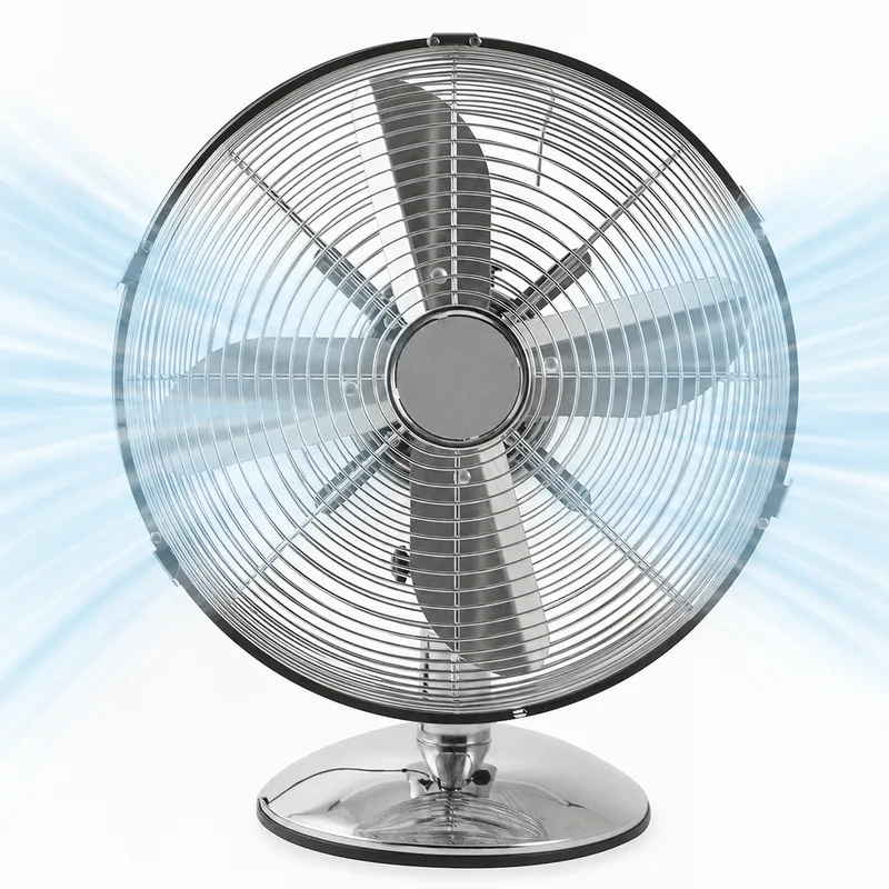 Ventilateur de Table en Métal 30 cm – INOX - Zenkaa