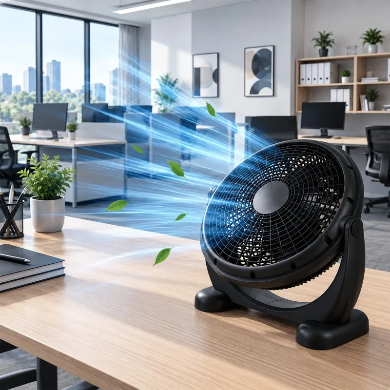 Ventilateur de Sol et table Rond Inclinable 36 cm – Noir 50W - miniature 3 - Zenkaa