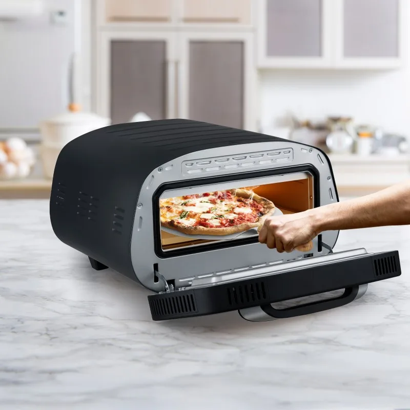 Schneider - PIERRE DE FEU SERIE Z_BLACK - Noir - Four à pizza - 2200 W - 430 °C - miniature 3 - Zenkaa