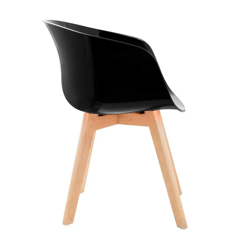 FAUTEUIL AVEC PIEDS EN BOIS DE HÊTRE MODÈLE SPIRIT NOIR DE MAC ANDREWS - miniature 4 - Zenkaa