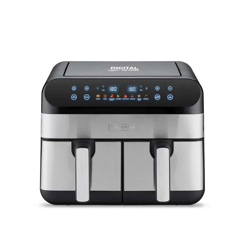 KitchenCook - AIRFLOW 9 - Friteuse sans huile double cuve 9L - 8 programmes - miniature 4 - Zenkaa