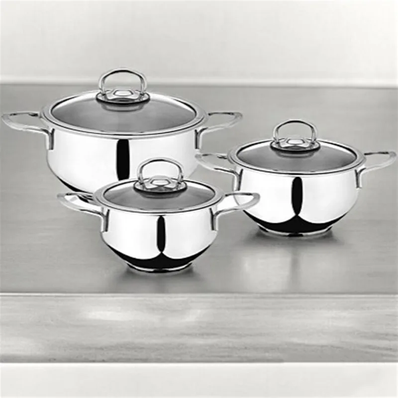 Batterie de cuisine en acier inoxydable 6 pièces TFI KUMSAL de la marque Home Perfect - miniature 2 - Zenkaa