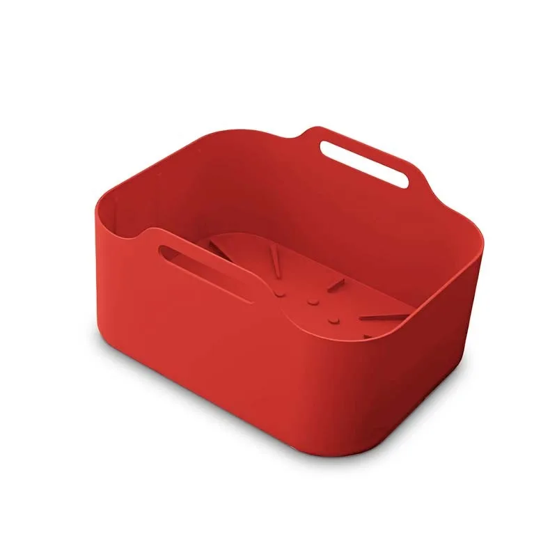 Kitchencook - SILPOT2 RED - Lot de 2 paniers cuisson silicone Air Fryer - miniature 2 - Zenkaa