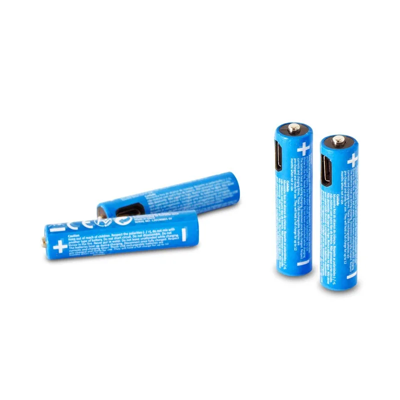 SET DE 4 PILES NI-MH AAA RECHARGEABLE PAR CABLE MICRO-USB AAA450 PULLMAN - miniature 2 - Zenkaa