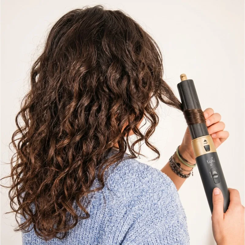 Yoghi - AIRPRO A6 - Brosse soufflante 5-en-1 - 1000W - Accessoires interchangeables - Céramique - Sèche, lisse et boucle - miniature 7 - Zenkaa