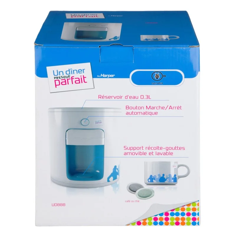 Harper - UD888_BLUE - Bleu - Machine à expresso compacte - Un dîner presque parfait - 1000 W - miniature 6 - Zenkaa