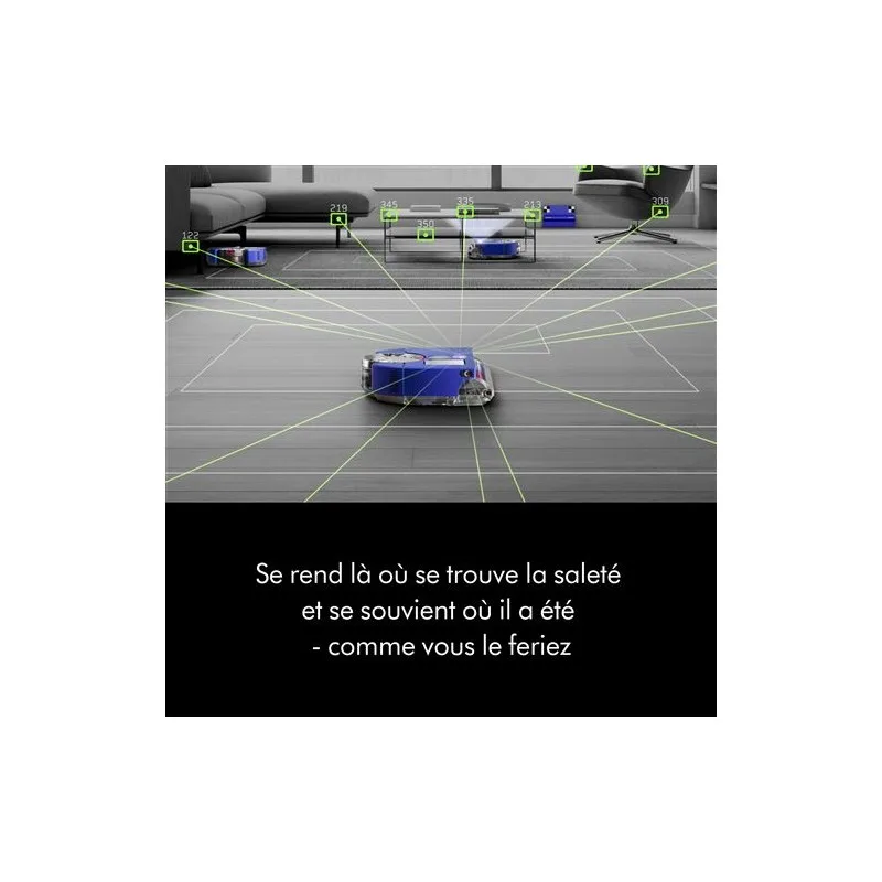Dyson - 360 Vis Nav RB03 - Aspirateur robot connecté 0.57L - Bleu - HEPA - miniature 3 - Zenkaa