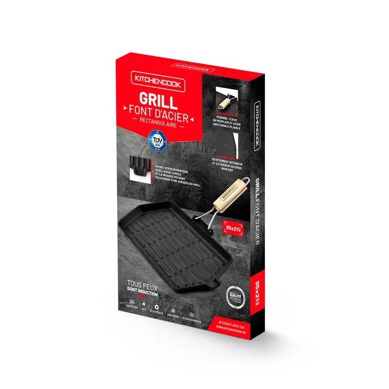 Kitchencook - GRILL3521A TFI - Grill rectangulaire fonte émaillée 35×21 cm - Tous feux induction - miniature 8 - Zenkaa
