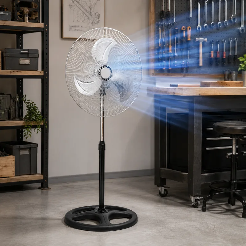 Ventilateur sur Pied Puissant 45 cm – 90W - miniature 4 - Zenkaa