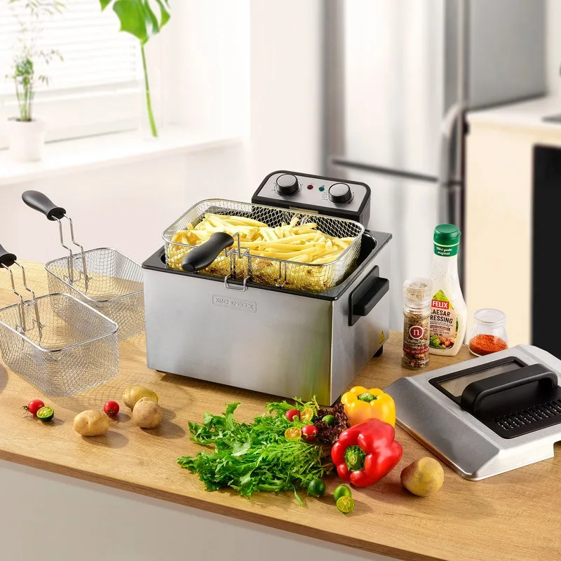 Friteuse Semi-Pro 3000w 5l Avec Fenêtre En Verre K-FRY XL INOX - Reconditionné - miniature 7 - Zenkaa