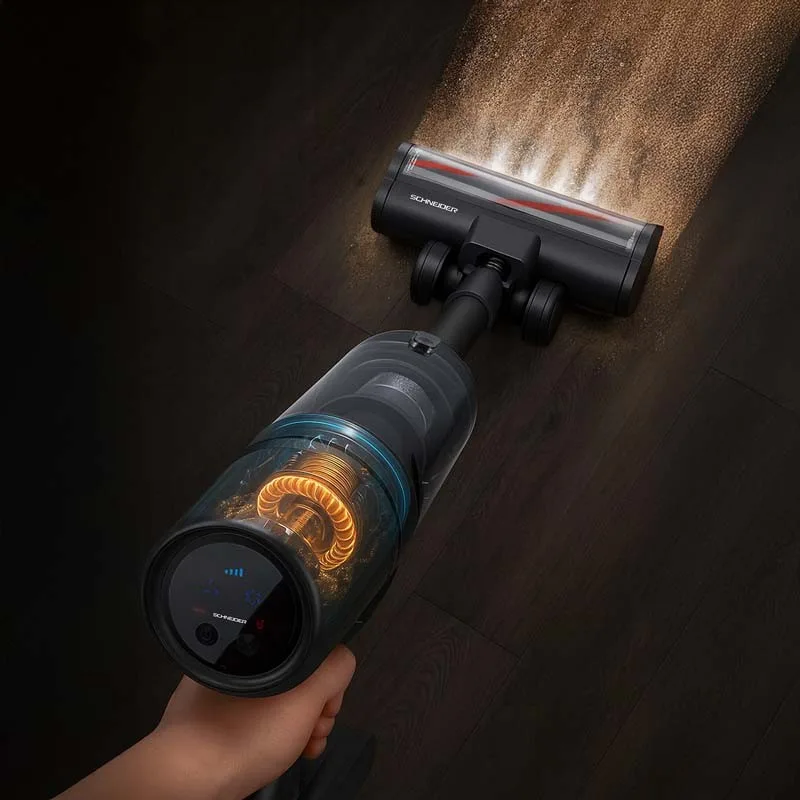 Schneider - SCH V20 - Noir - Aspirateur balai sans fil LED - 140W - Filtration HEPA - miniature 4 - Zenkaa