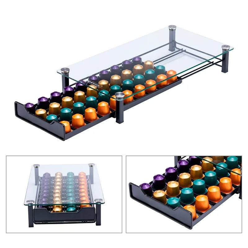Range capsules X40 plateau En Verre TIR40_GLASS Kitchencook - miniature 2 - Zenkaa