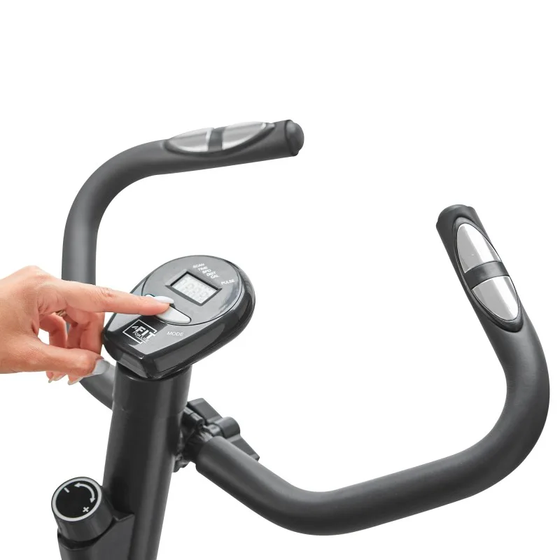 Fit For Life BE BIKE V2 Black - Vélo d’Appartement avec Écran LCD - Résistance Réglable - Capteurs Cardiaques - miniature 4 - Zenkaa