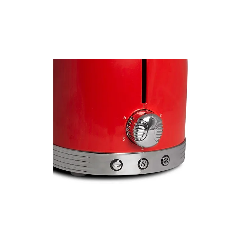 Grille pain vintage 2 fentes 815w rouge SCTO2R SCHNEIDER - miniature 4 - Zenkaa