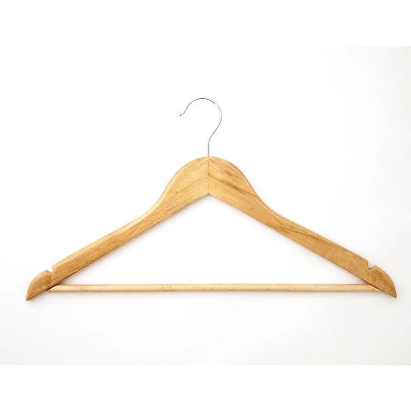 Lot de 5 cintres bois avec barre CINTRE5 HARPER - miniature 2 - Zenkaa
